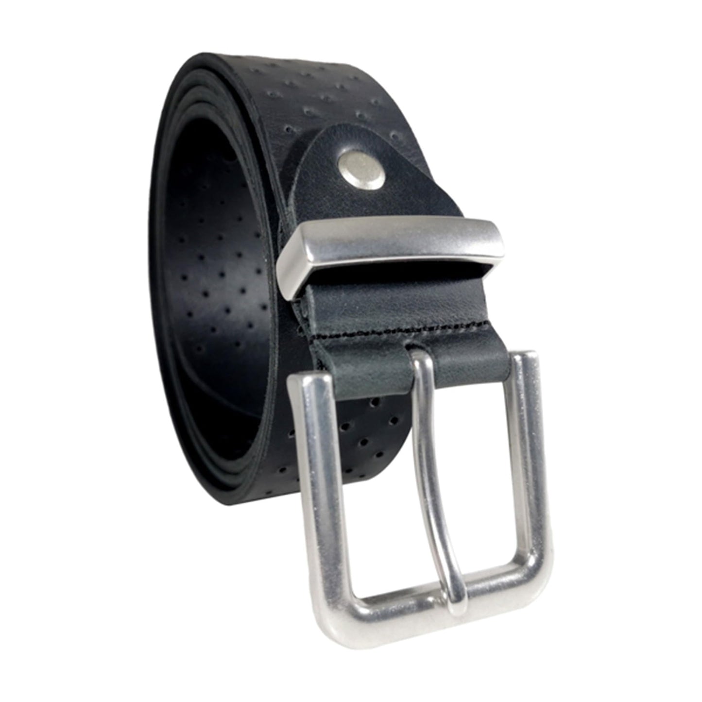 Men's Black Genuine Leather Dress Belt - Style 1005 - Made in Turkey - FERLA USA