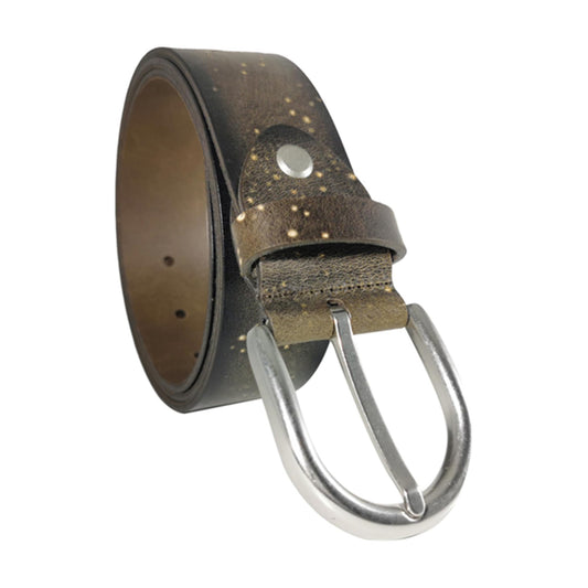 Men's Brown Genuine Leather Dress Belt - Style 1005 - Made in Turkey - FERLA USA