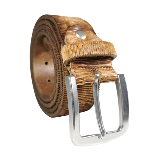 Men's Cognac Genuine Leather Dress Belt - Style 1003 - Made in Turkey - FERLA USA