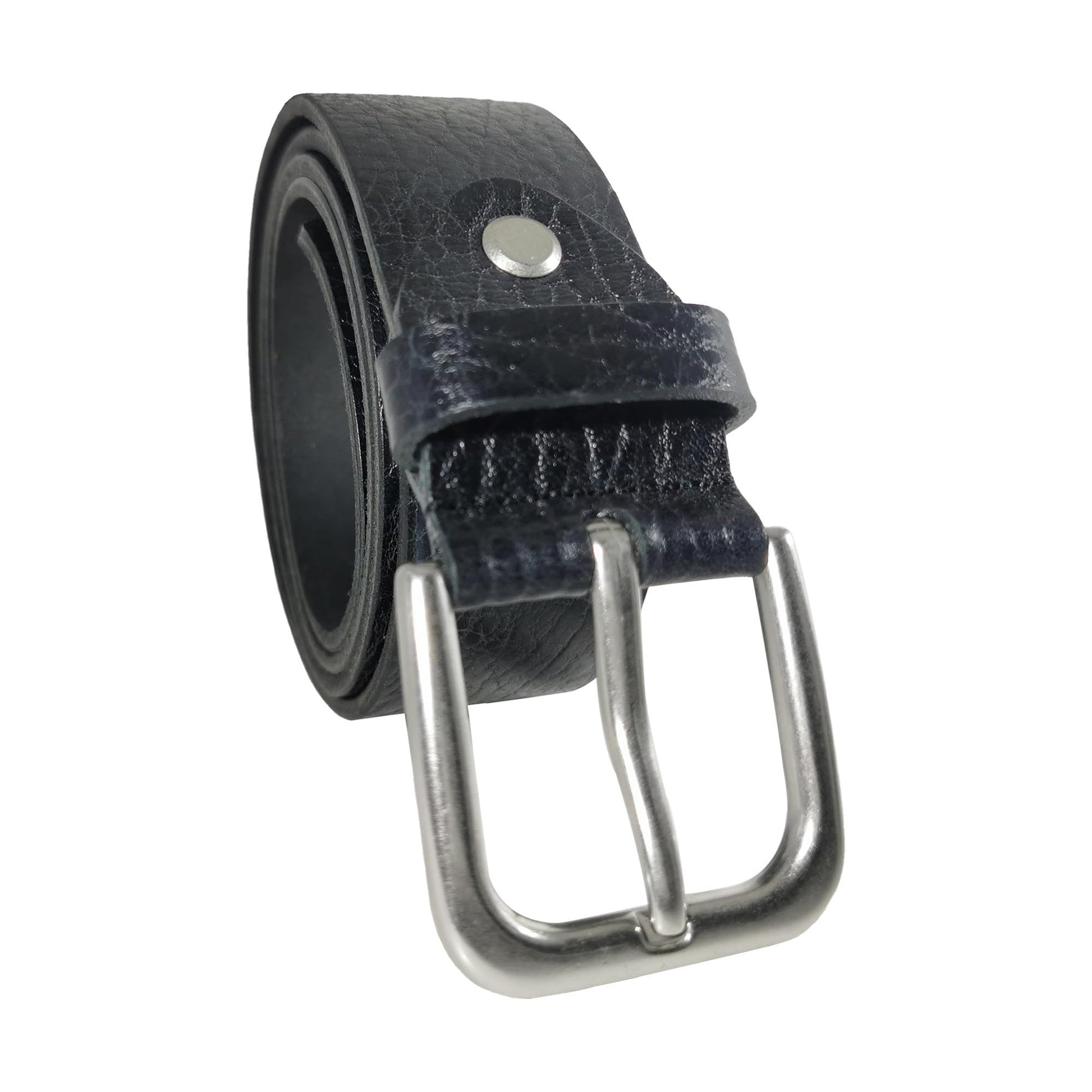 Men's Black Genuine Leather Dress Belt - Style 1007 - Made in Turkey - FERLA USA