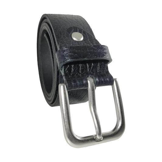 Men's Black Genuine Leather Dress Belt - Style 1007 - Made in Turkey - FERLA USA