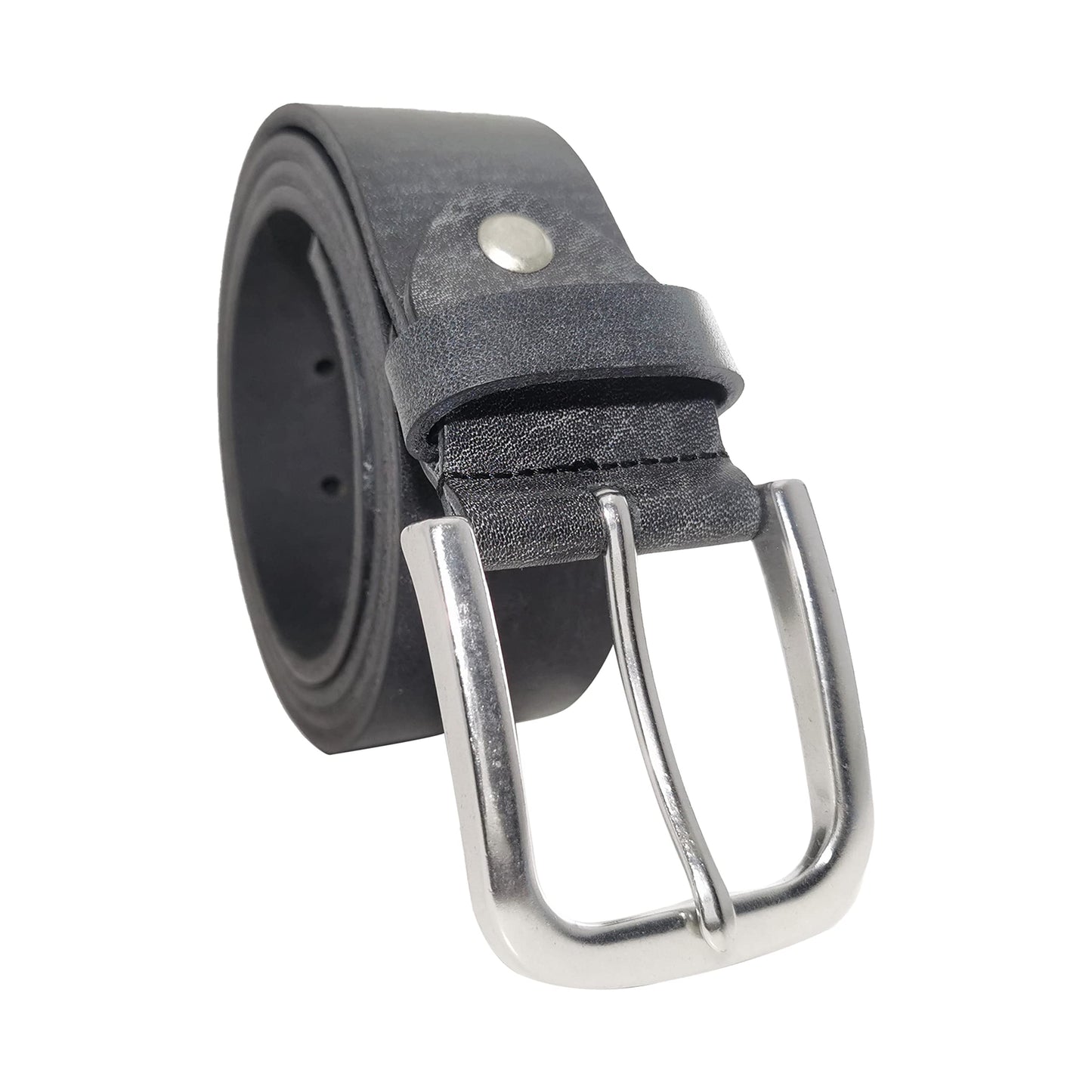 Men's Black Genuine Leather Dress Belt - Style 1011 - Made in Turkey - FERLA USA