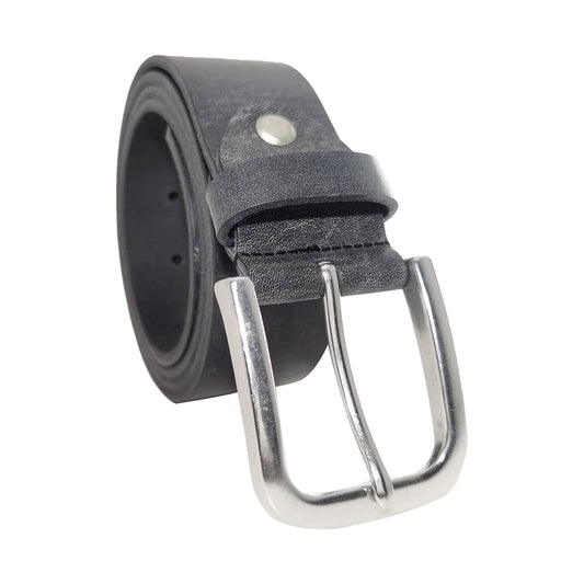 Men's Black Genuine Leather Dress Belt - Style 1011 - Made in Turkey - FERLA USA