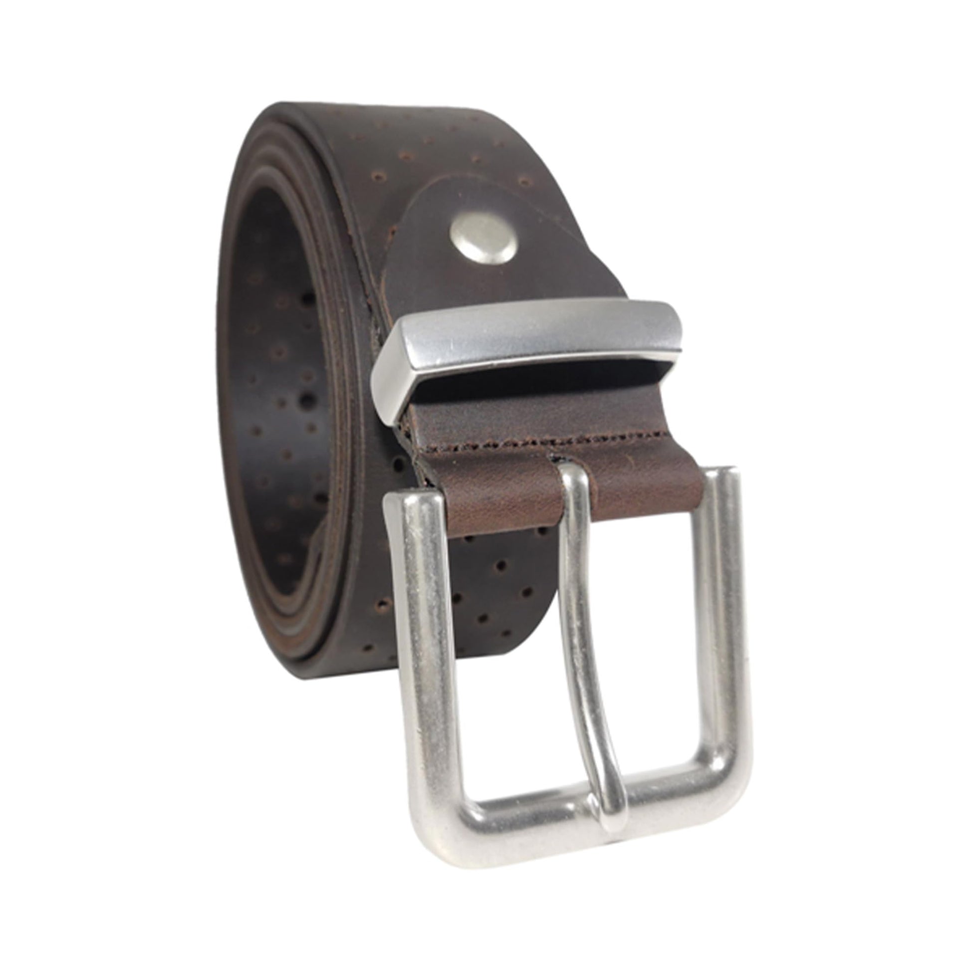 Men's Brown Genuine Leather Dress Belt - Style 1006 - Made in Turkey - FERLA USA