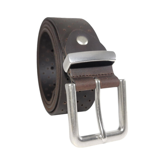 Men's Brown Genuine Leather Dress Belt - Style 1006 - Made in Turkey - FERLA USA