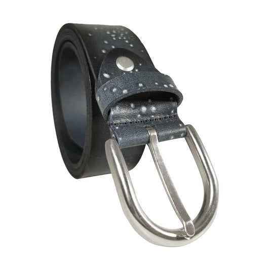 Men's Black Genuine Leather Dress Belt - Style 1005 - Made in Turkey - FERLA USA