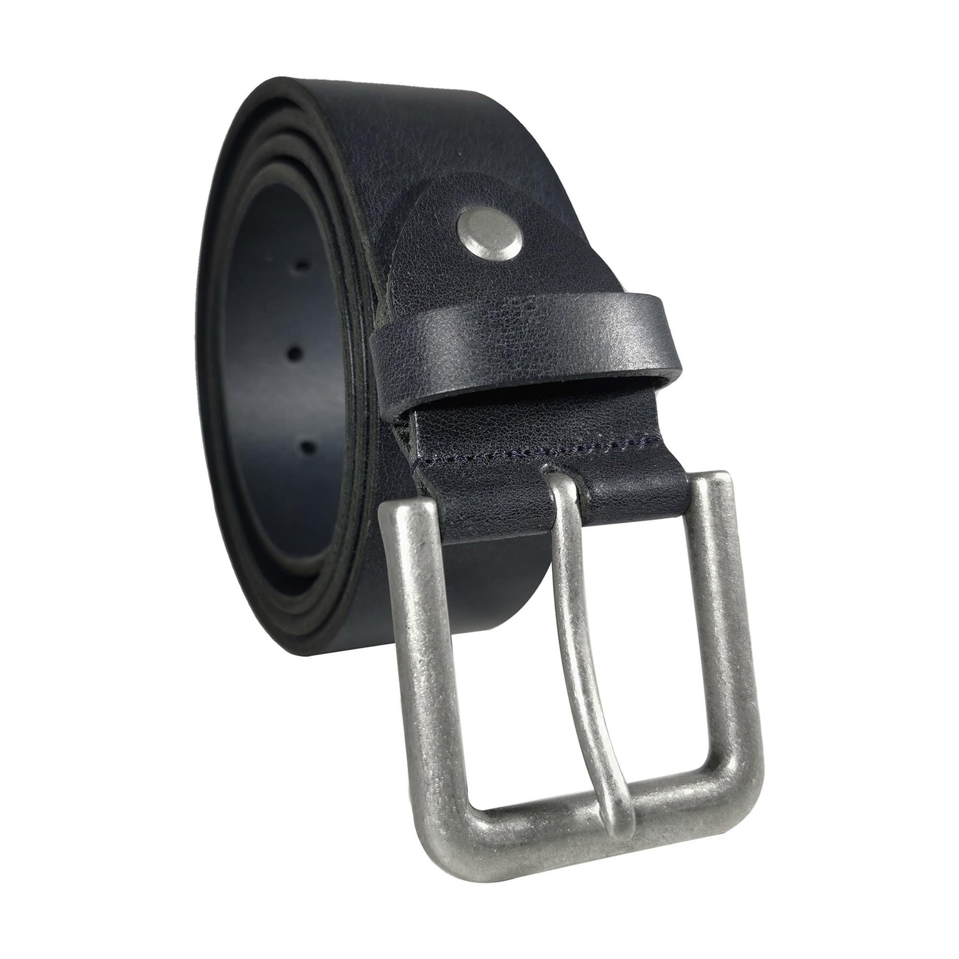 Men's Black Genuine Leather Dress Belt - Style 1013 - Made in Turkey - FERLA USA